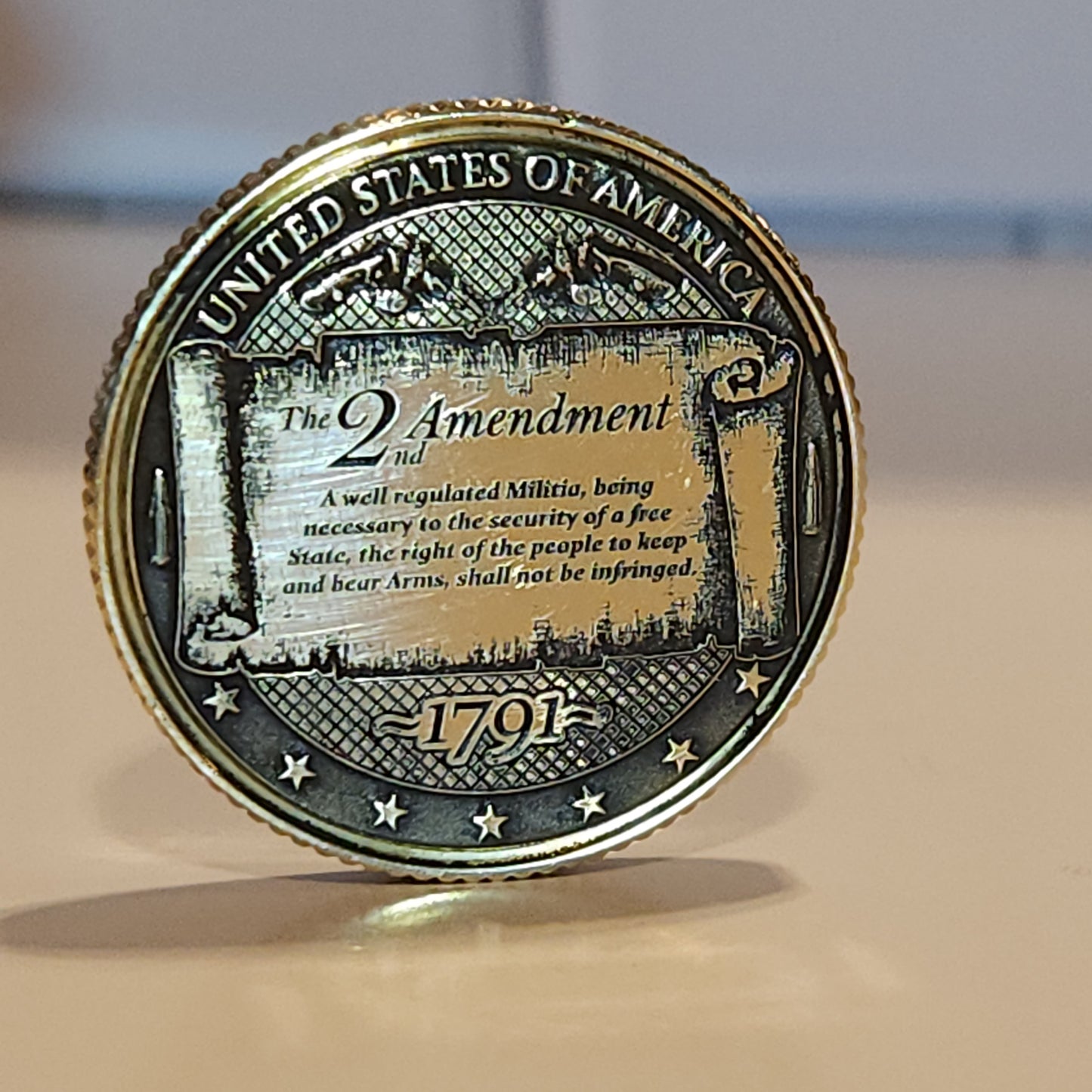 Laser Engraved Brass Coin