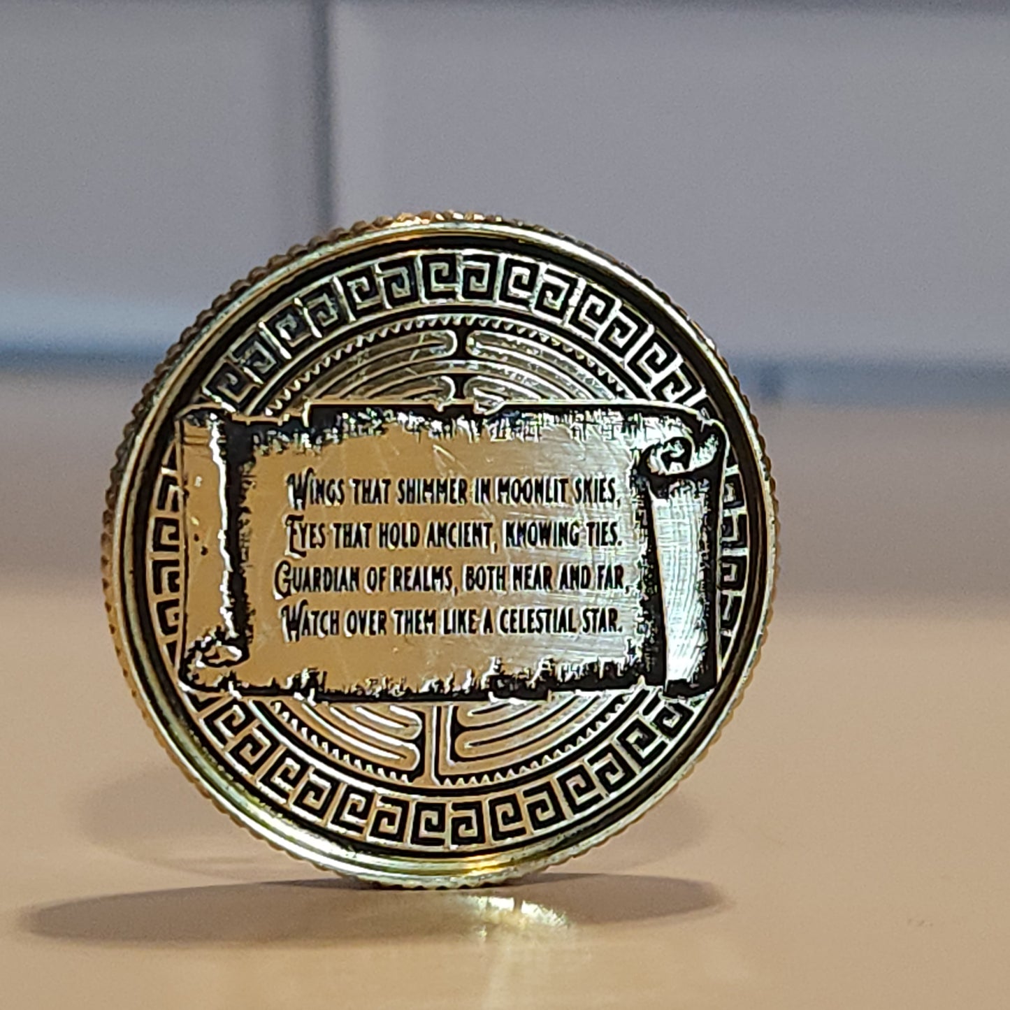 Laser Engraved Brass Coin